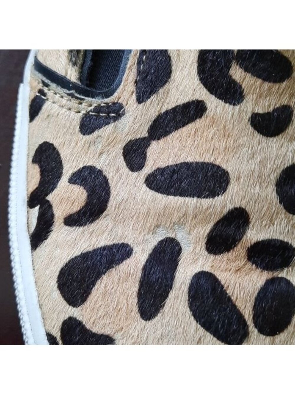 Kenneth Cole Reaction Womens Leopard Print Salt & Pep Slip On Loafers Size 9.5 - Picture 3 of 9